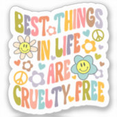 生最高の活は残酷な自由、レトロビーガン シール (正面)