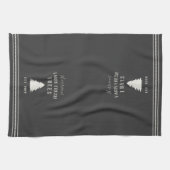 生木パーソナライズされた素朴の栽培 キッチンタオル (横)