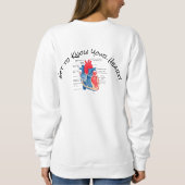 生来のハートの認識度のスエットシャツ スウェットシャツ (裏面)