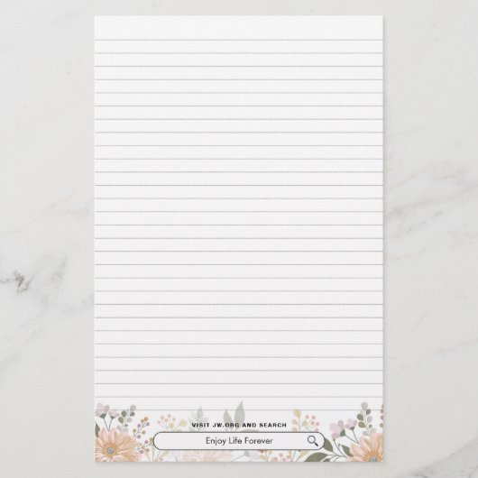 生楽しむき残る | JW 便箋 (正面)