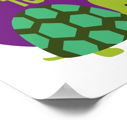 生楽しむ活かわいいかわいおもしろいいウミガメ ポスター (角)