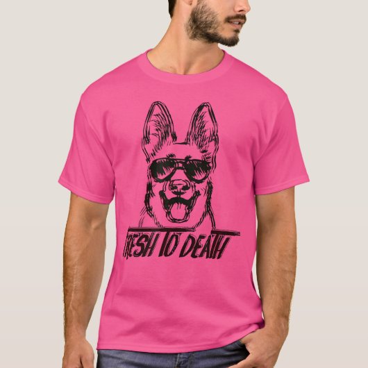 生死にかわいい犬恋人ノベルティことわざ90S Tシャツ (正面)