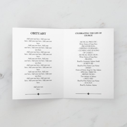 生死エレガント祭プログラムの写真お祝い プログラム (内部)