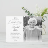 生死エレガント記念撮影お祝い 招待状 (スタンド正面)
