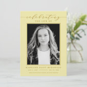 生死エレガント記念葬式の写真お祝い 招待状 (スタンド正面)