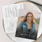 生死モダン記念お祝い ポストカード