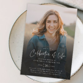 生死モダン記念お祝い 招待状