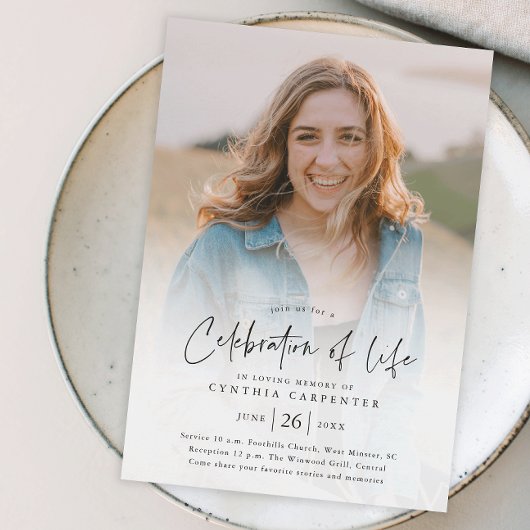 生死モダン記念お祝い 招待状