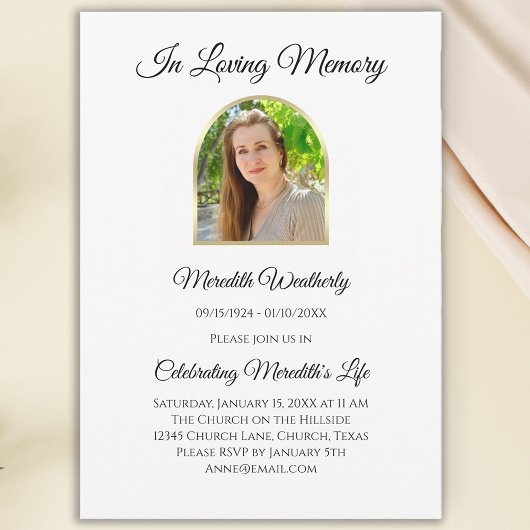 生死モダン記念サービスの写真お祝い 招待状