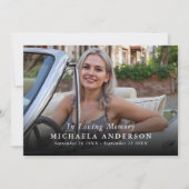 生死モダン記念撮影お祝い 招待状 (正面)