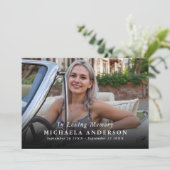 生死モダン記念撮影お祝い 招待状 (スタンド正面)