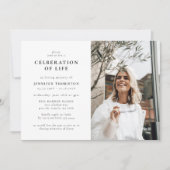 生死モダン記念撮影お祝い 招待状 (正面)