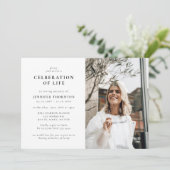 生死モダン記念撮影お祝い 招待状 (スタンド正面)