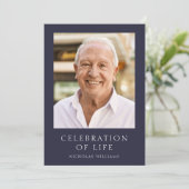 生死モダン記念葬祭の写真お祝い 招待状 (スタンド正面)