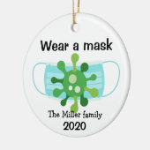 生殖パーソナライズされた衣服Aマスクオーナメント セラミックオーナメント (左)
