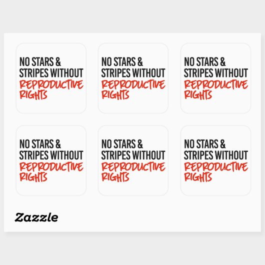 生殖権のない星や縞はない スクエアシール (シート)