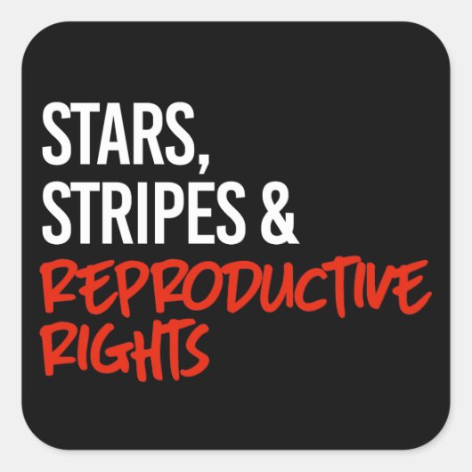 生殖権のない星や縞はない スクエアシール (正面)