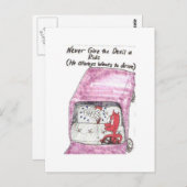 生気に満ちたおもしろいな教会ことわざの郵便はがき ポストカード (正面/裏面)