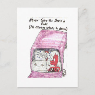 生気に満ちたおもしろいな教会ことわざの郵便はがき ポストカード