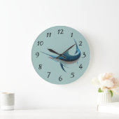 生気に満ちたメカジキ ラージ壁時計 (ホーム)