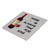 生気に満ちたワイン・ボトルおよびガラス タイル (側面)