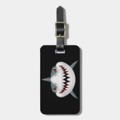 生気に満ちた恐い鮫の顔 ラゲッジタグ (正面縦)