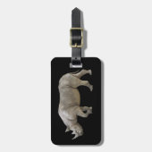 生気に満ちたRhinocerose ラゲッジタグ (正面縦)