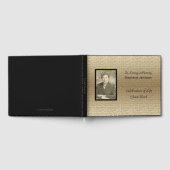 生活お祝い、写真エレガント付き金ゴールド ゲストブック (全面)