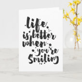 生活が良い – グリーティ感動的ングカード カード (黄色い花)