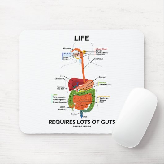 生活には多くの勇気が必要(消化器系) マウスパッド (マウス)