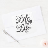 生活に関するシールヴィンテージ引用文 スクエアシール (封筒)