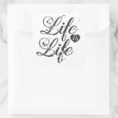 生活に関するシールヴィンテージ引用文 スクエアシール (バッグ)