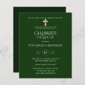 生活のお祝いカトリック葬儀のメモリアル請求書。 (正面/裏面)