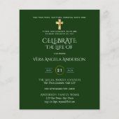 生活のお祝いカトリック葬儀のメモリアル請求書。 (正面)