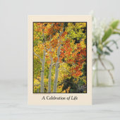 生活のお祝い秋の三《植物》アスペン 招待状 (スタンド正面)