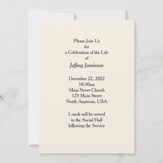 生活のお祝い秋の三《植物》アスペン 招待状 (裏面)