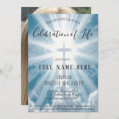 生活のお祝い – 記念写真 招待状 (正面/裏面)