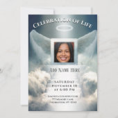 生活のお祝い – 記念写真 招待状 (正面)