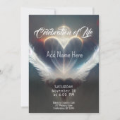 生活のお祝い – 記念写真 招待状 (正面)