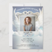 生活のお祝い – 記念写真 招待状 (正面)