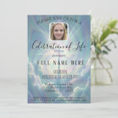 生活のお祝い – 記念写真 招待状 (スタンド正面)