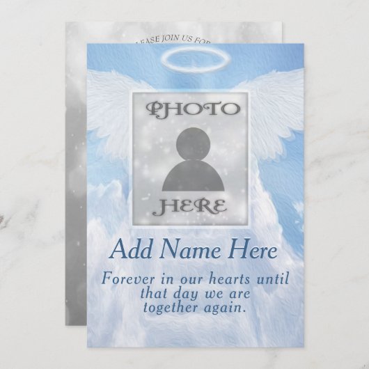 生活のお祝い – 階段から天国 招待状 (正面/裏面)