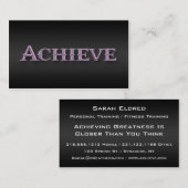 生活のコーチの金属名刺のピンク 名刺 (正面/裏面)