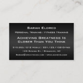 生活のコーチの金属名刺のピンク 名刺 (裏面)