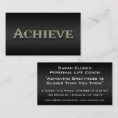 生活のコーチの金属名刺の金ゴールド 名刺 (正面/裏面)