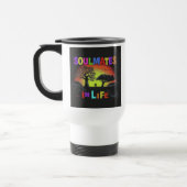 "生活の中でソウルメイト"旅行コーヒーマグ。 トラベルマグ (左)