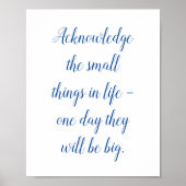 生活の中の小さなもの引用文 ポスター (正面)