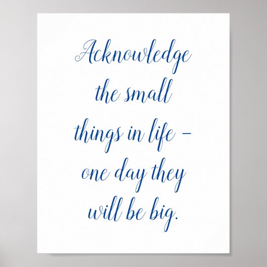 生活の中の小さなもの引用文 ポスター (正面)