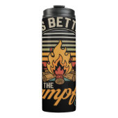 生活の向上：キャンプファイアグロー、屋外の平和 タンブラー (正面)