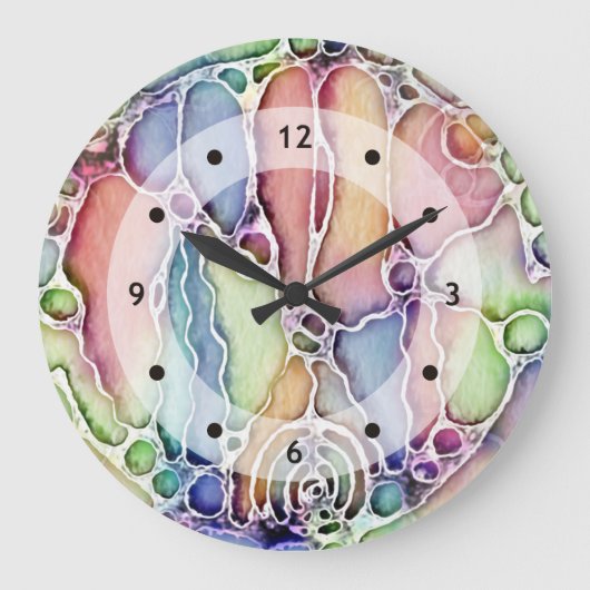生活の方法 – ニューログラフィックアートパターン1 ラージ壁時計 (正面)